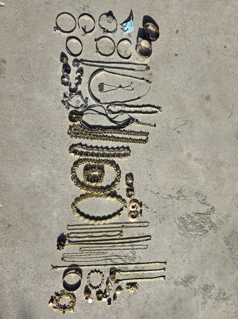 Lot of Gold-Tone & Silver Tone Jewelry (Necklaces, Bracelets, Rings, Earrings)